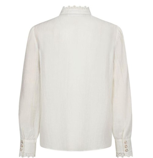 Skjorte med blonder, offwhite fra Co\'Couture